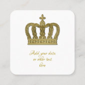 ゴールデンクラウンラグジュアリー王室のスクエア2 スクエア名刺 (裏面)