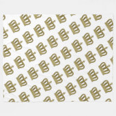 ゴールデンクラウンラグジュアリー王室の2 フリースブランケット (正面(横))