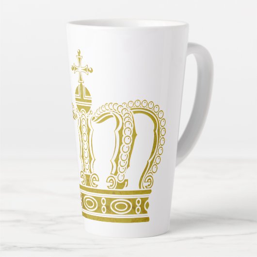 ゴールデンクラウンラグジュアリー王室の カフェラテマグ (右アングル)