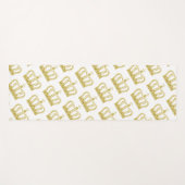 ゴールデンクラウンラグジュアリー王室の ヨガマット (正面(横))