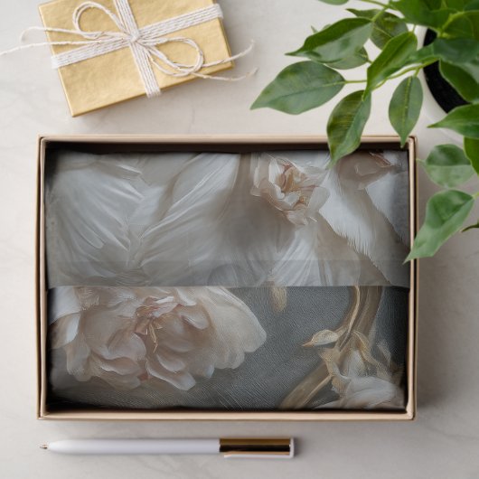 ゴールデンクラウン付き花模様切り離し 薄葉紙 (ギフト)