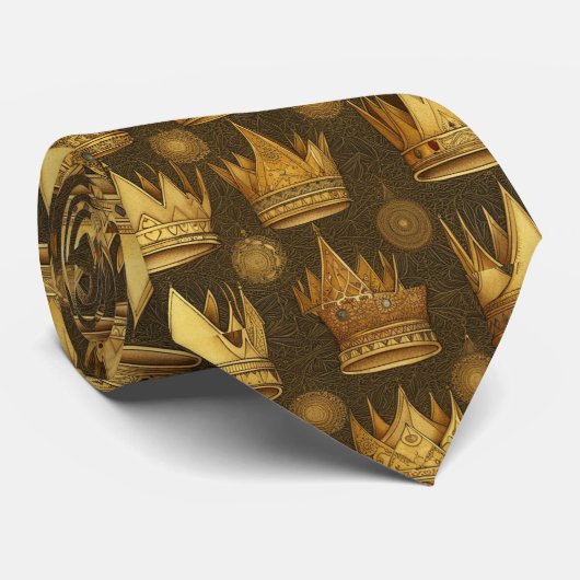 ゴールデンクラウン模様 ネクタイ (ロール)