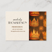 ゴールデンクラウン模様 名刺 (正面)