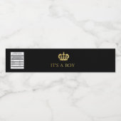 ゴールデンクラウン男の赤ちゃんシャワー水 – ボトルラベル ペットボトルラベル (シングルラベル)