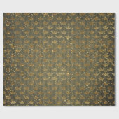 ゴールデンクラウン紙吹雪グ王室のリーン ラッピングペーパー (フラット)