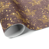 ゴールデンクラウン紙吹雪王室のブルゴーンドベルベット ラッピングペーパー (ロールコーナー)