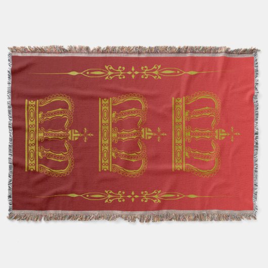 ゴールデンクラウン+あなたのアイディア スローブランケット (正面)