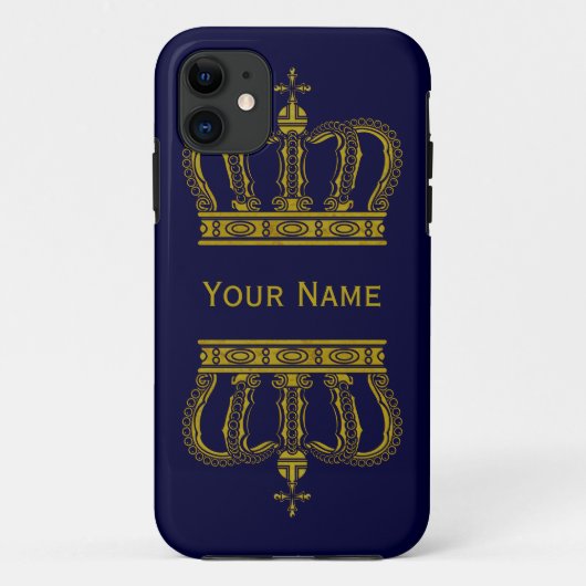 ゴールデンクラウン+あなたのテキスト Case-Mate iPhoneケース (裏面)