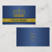 ゴールデンクラウン+テキストと背景 名刺 (正面/裏面)