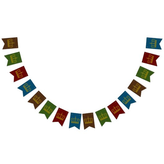 ゴールデンクラウン – ラグジュアリー王室の1 バンティングフラッグ (全)