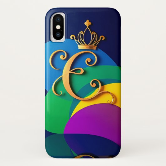 ゴールデンクラウン レターC ロイヤルモノグラム エレガンス ✨ Case-Mate iPhoneケース (裏面)