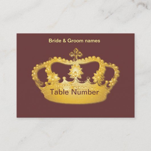 ゴールデンクラウンII披露宴座席表 プレイスカード (正面)