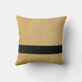 ゴールデンクラシックブラックサッシュ名前をカスタムする クッション (裏面)