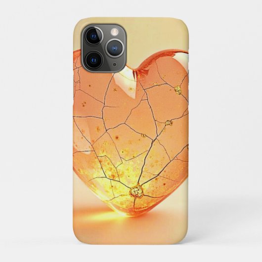 ゴールデンクラックドハートグロウ Case-Mate iPhoneケース (裏)