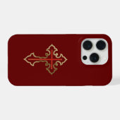 ゴールデンクリスティアン・クロス iPhoneケース (裏面横)
