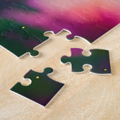 ゴールデンクリステッドグリーンヘディングフィンチファンタジー鳥 ジグソーパズル (側面)