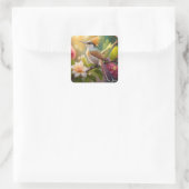 ゴールデンクリステッドファンタジー鳥 スクエアシール (バッグ)