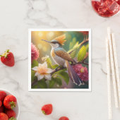 ゴールデンクリステッドファンタジー鳥 スタンダードカクテルナプキン (インサイチュ)