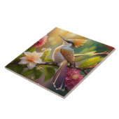 ゴールデンクリステッドファンタジー鳥 タイル (側面)