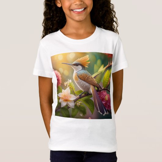 ゴールデンクリステッドファンタジー鳥 Tシャツ (正面)