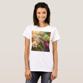 ゴールデンクリステッドファンタジー鳥 Tシャツ (正面フル)