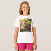 ゴールデンクリステッドファンタジー鳥 Tシャツ (正面フル)
