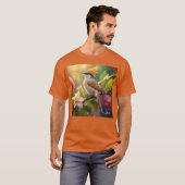ゴールデンクリステッドファンタジー鳥 Tシャツ (正面フル)
