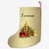 ゴールデンクリスマスの名前 スモールクリスマスストッキング (裏面)