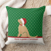 ゴールデンクリスマスの装飾用クッションを持つ クッション (ブランケット)