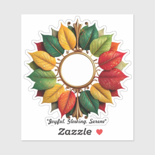 「ゴールデンクリスマスの雰囲気」 シール (シート)