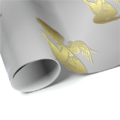 ゴールデンクリスマスエンジェルズオンシルバー ラッピングペーパー (ロールコーナー)