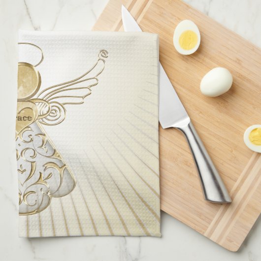 ゴールデンクリスマスエンジェル・オブ・グレースサンビーム キッチンタオル (四つ折り)