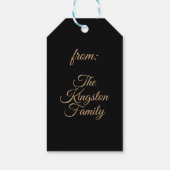 ゴールデンクリスマスオーナメントズパインスティーンズホリデイ ギフトタグ (裏面)