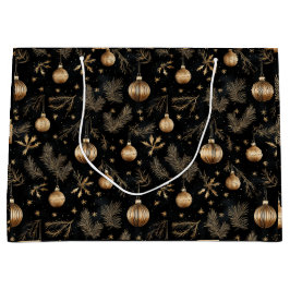 ゴールデンクリスマスオーナメントズパインスティーンズホリデイ ラージペーパーバッグ