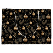 ゴールデンクリスマスオーナメントズパインスティーンズホリデイ ラージペーパーバッグ (裏面)