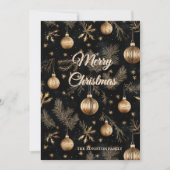 ゴールデンクリスマスオーナメントパインニードル シーズンカード (正面)