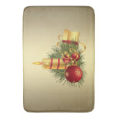 ゴールデンクリスマスキャンドル バスマット (正面縦)