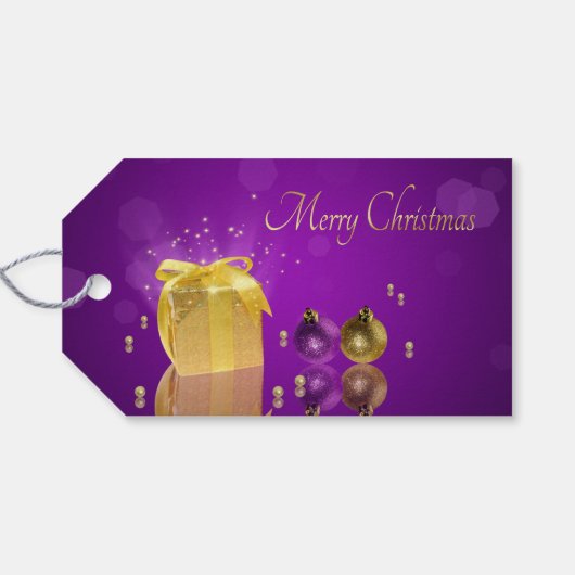 ゴールデンクリスマスギフトボックス ギフトタグ (裏面横)