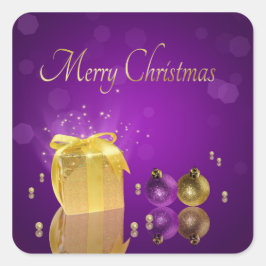 ゴールデンクリスマスギフトボックス スクエアシール