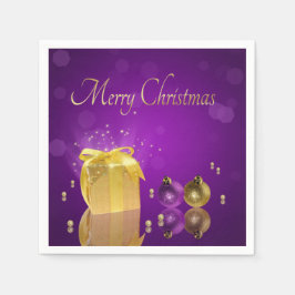 ゴールデンクリスマスギフトボックス スタンダードカクテルナプキン