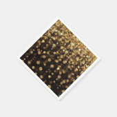 ゴールデンクリスマスグリッターキラキラ スタンダードカクテルナプキン (角)