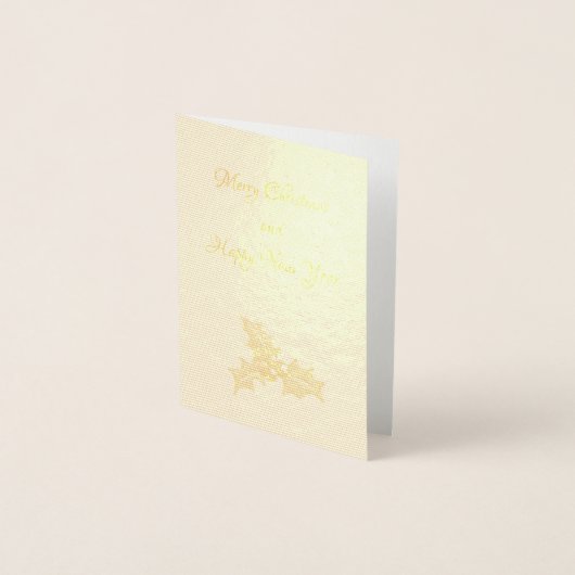 ゴールデンクリスマスグリーティングカード 箔カード (正面)