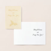 ゴールデンクリスマスグリーティングカード 箔カード (ディスプレー)
