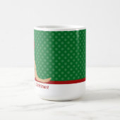 ゴールデンクリスマスグリーンのマグカップを持っている コーヒーマグカップ (中央)
