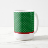 ゴールデンクリスマスグリーンのマグカップを持っている コーヒーマグカップ (正面右)