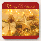 ゴールデンクリスマスコルクコースター コースター (正面)