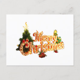 ゴールデンクリスマスススススパークル – フェスティバルツリー シーズンポストカード