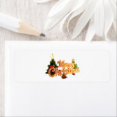 ゴールデンクリスマスススススパークル – フェスティバルツリー ラベル (インサイチュ)