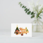 ゴールデンクリスマスススススパークル – フェスティバルツリー 名刺 (スタンド正面)