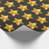 ゴールデンクリスマススターラッピング紙 ラッピングペーパー (角)